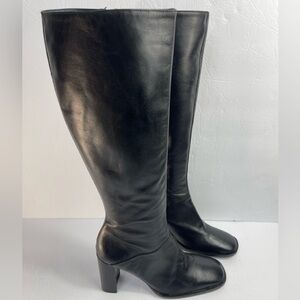 J. Crew Black Over the Knee Boots 8.5